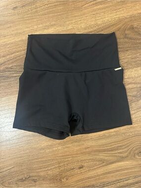 ECHT Black High-Waist Athletic Bike Shorts